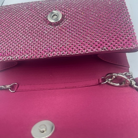 INC INTERNATIONAL CONCEPTS Soft Ajae Ruched Shoulder Bag purse, wallet, fuchsia - Picture 5 of 6